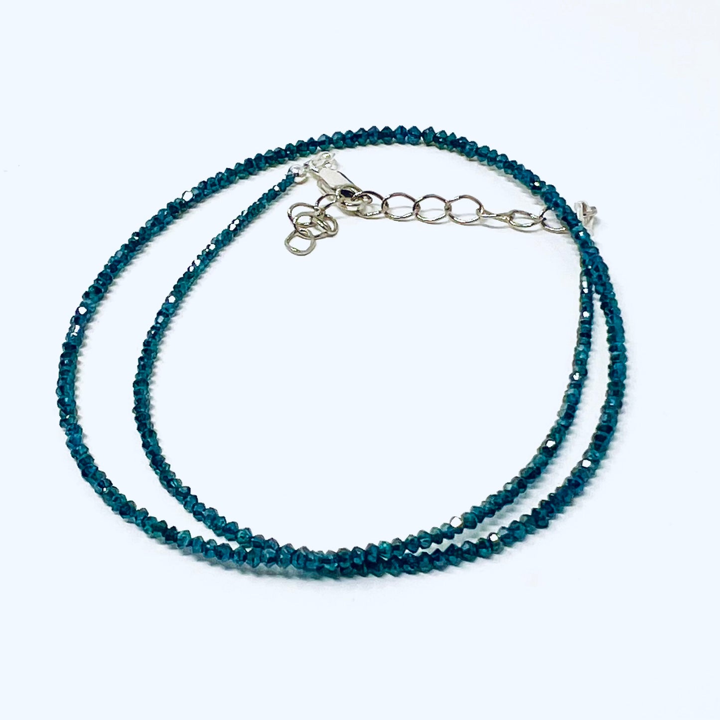 Ocean Blue Diamond Candy Necklace