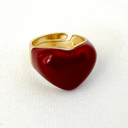 The Enamel Heart Ring
