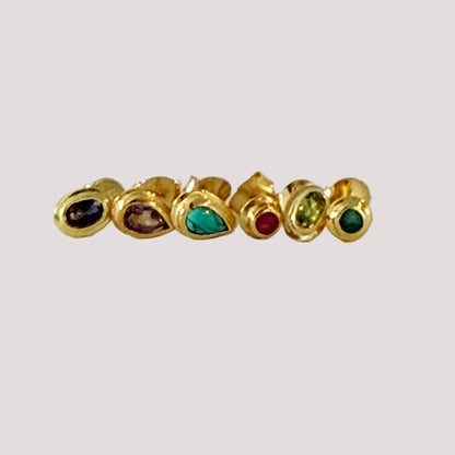 Gemstone Stud Earrings – by Tsakalos Jewellery, Greece