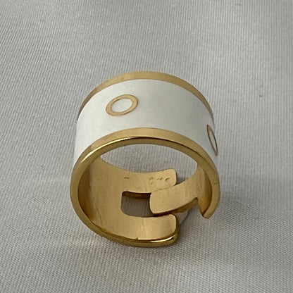 The Enamel Dot Cigar Ring - Francesca Bianchi Design