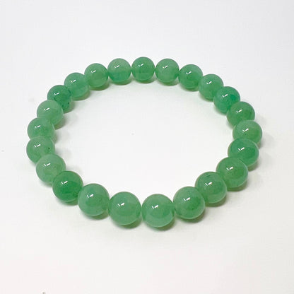 Green Aventurine Stretch Bracelet - 8mm Beaded Bracelets Semi Precious Natural Stone