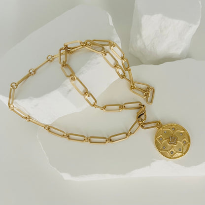 The Golden Hour Medallion Necklace