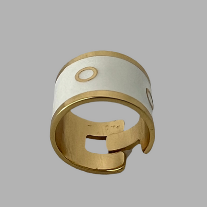 The Enamel Dot Cigar Ring - Francesca Bianchi Design