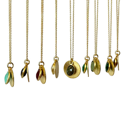 Halo Gemstone Necklace – by Tsakalos Jewellery, Greece