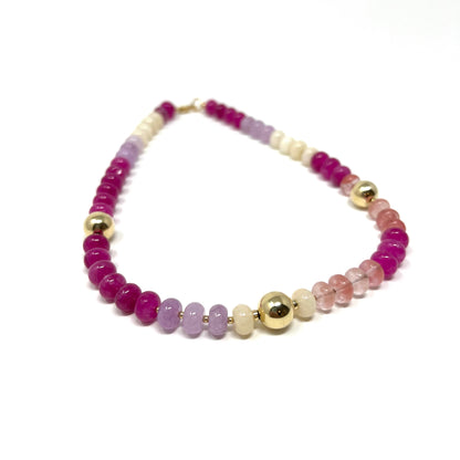 Pink Agate Candy Necklace