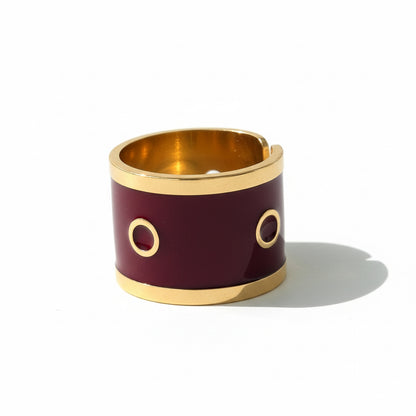 The Enamel Dot Cigar Ring - Francesca Bianchi Design