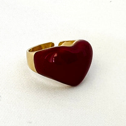 The Enamel Heart Ring - Francesca Bianchi Design
