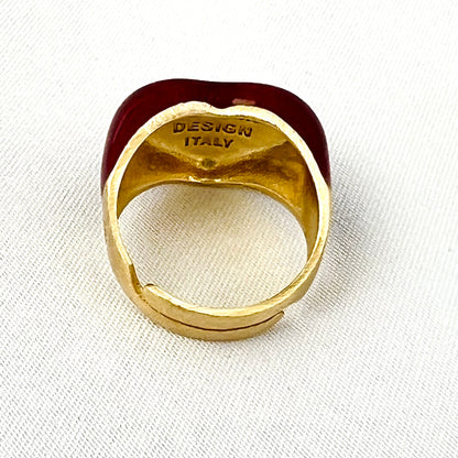 The Enamel Heart Ring - Francesca Bianchi Design