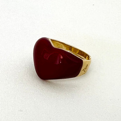 The Enamel Heart Ring - Francesca Bianchi Design