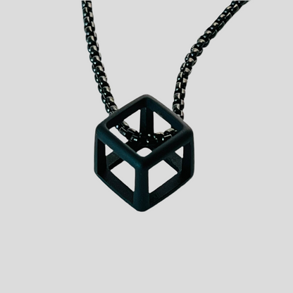 Obsidian Cube Necklace - Mário Britto