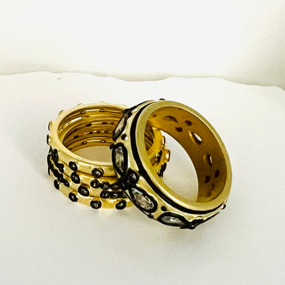 Midnight Stacks Ring Set