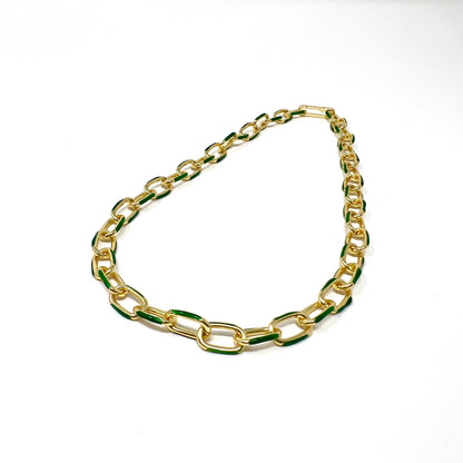 The Enamel Paperclip Chain Necklace