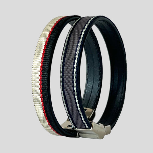 Black Leather Webbing Bracelet -  Mário Britto