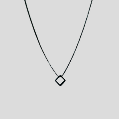 Obsidian Cube Necklace - Mário Britto