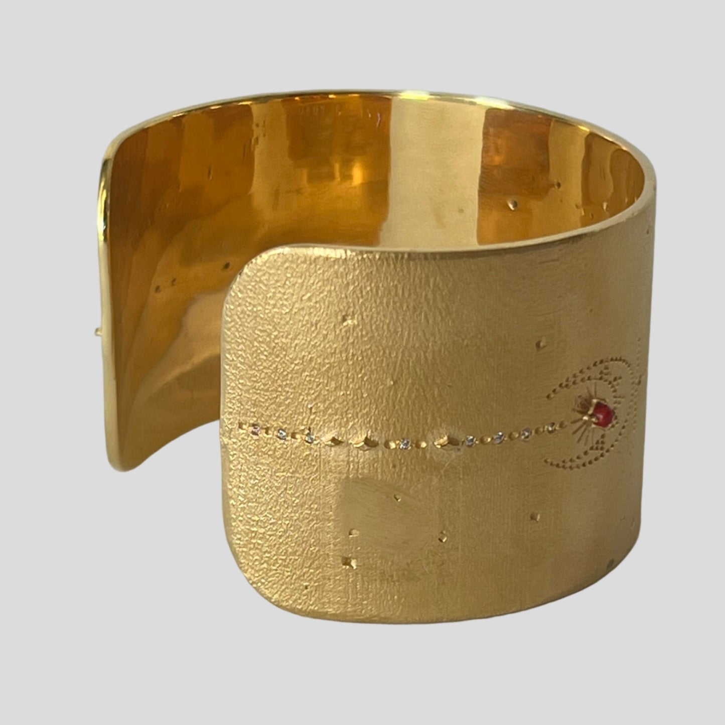 Moonstone Luna Cuff Bracelet -Une À Une by Rachel Guérin