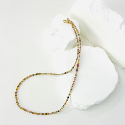 Rainbow Sprinkles Sapphire Candy Necklace