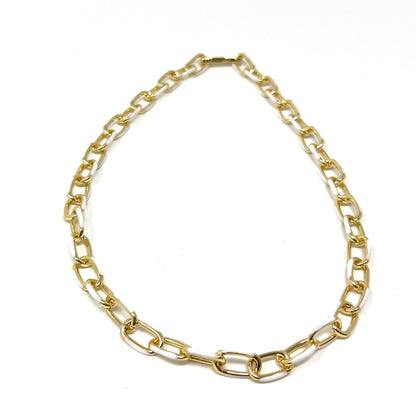 The Enamel Paperclip Chain Necklace