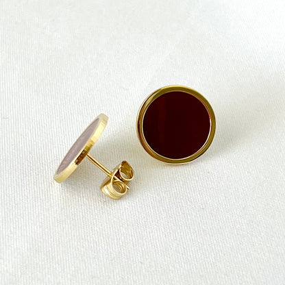 Enamel Spots Stud Earrings
