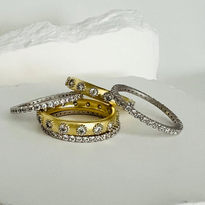 Luxe Spark Stacking Ring Set