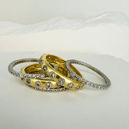 Luxe Spark Stacking Ring Set