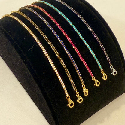 1mm Micro CZ Tennis Bracelet
