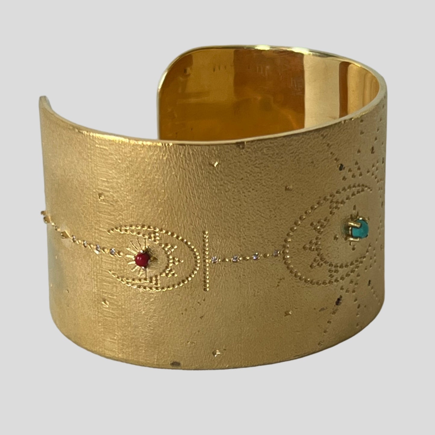 Moonstone Luna Cuff Bracelet -Une À Une by Rachel Guérin