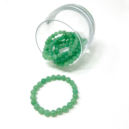 Green Aventurine Stretch Bracelet - 8mm Beaded Bracelets Semi Precious Natural Stone