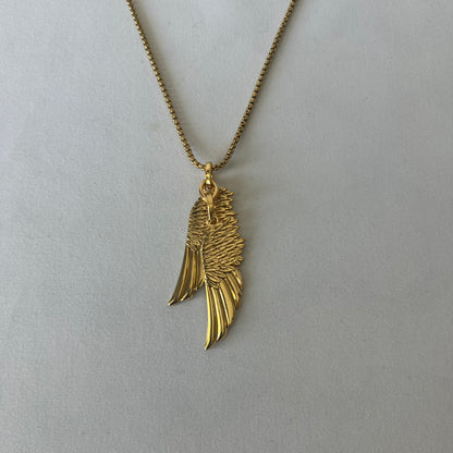 Golden Guardian Wings Necklace - by Mário Britto