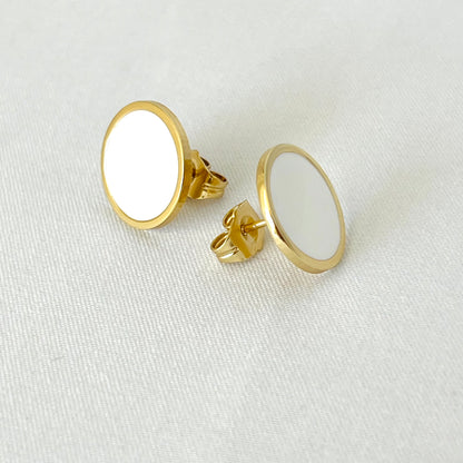 Enamel Spots Stud Earrings