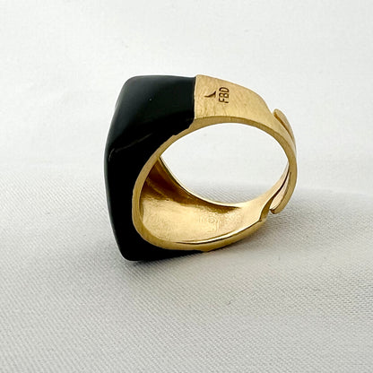 The Enamel Square Ring - Francesca Bianchi Design