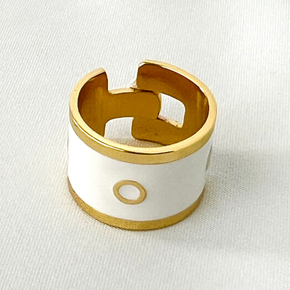 The Enamel Dot Cigar Ring - Francesca Bianchi Design