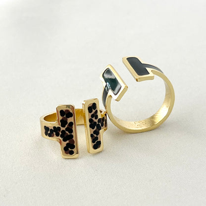 The Enamel T-Bar Ring - Francesca Bianchi Design