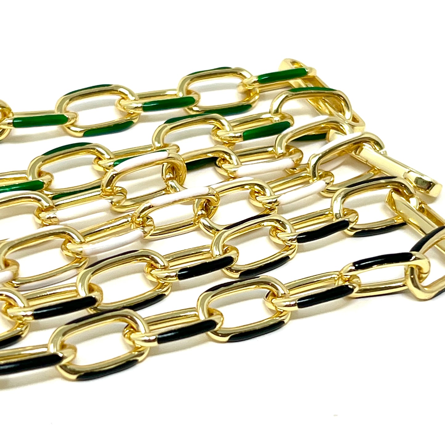 The Enamel Paperclip Chain Bracelet