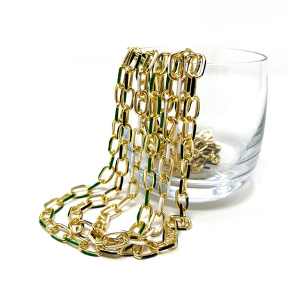 The Enamel Paperclip Chain Necklace