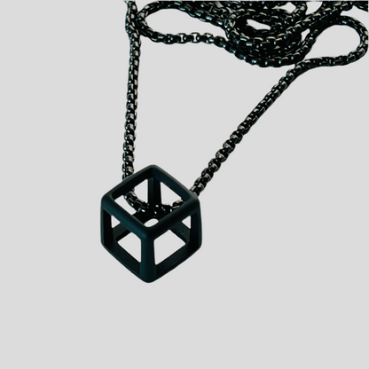 Obsidian Cube Necklace - Mário Britto