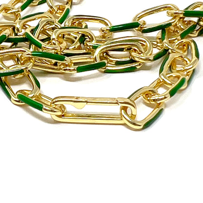 The Enamel Paperclip Chain Necklace