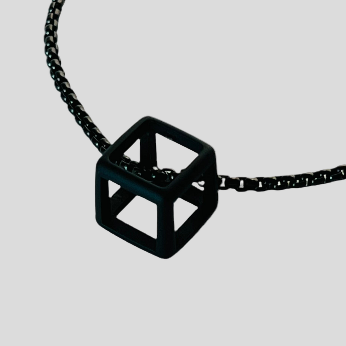 Obsidian Cube Necklace - Mário Britto