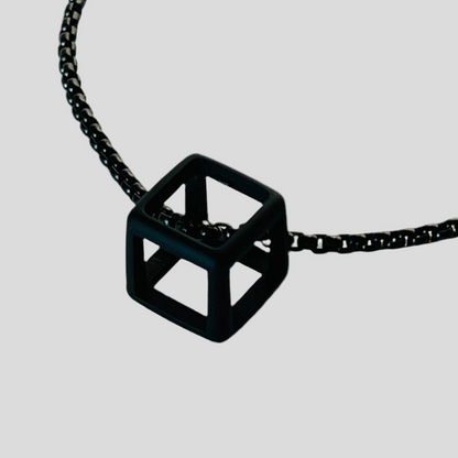 Obsidian Cube Necklace - Mário Britto