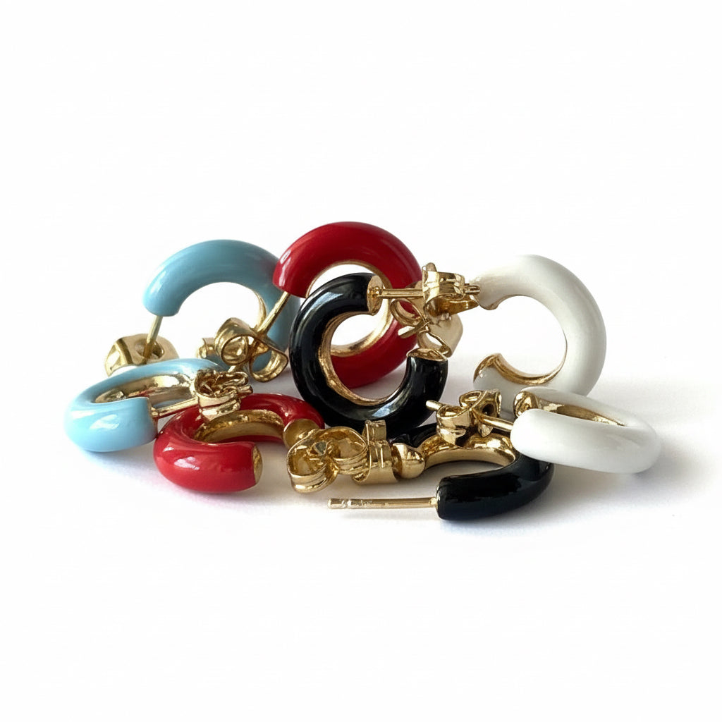 Mini Post-Back Hoops - Francesca Bianchi Design