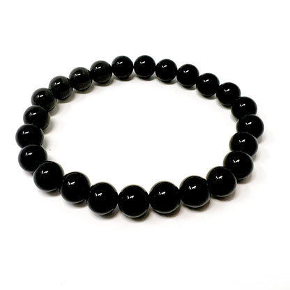 Black Onyx Stretch Bracelet - 8mm Beaded Bracelets Semi Precious Natural Stone