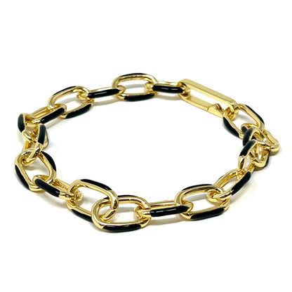 The Enamel Paperclip Chain Bracelet