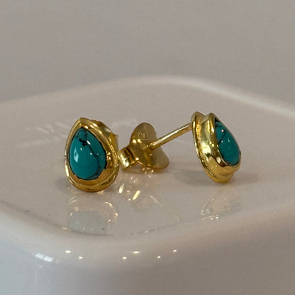 Gemstone Stud Earrings – by Tsakalos Jewellery, Greece