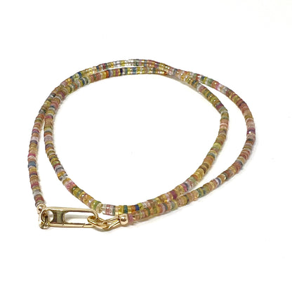 Rainbow Sprinkles Sapphire Candy Necklace