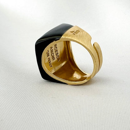 The Enamel Square Ring - Francesca Bianchi Design