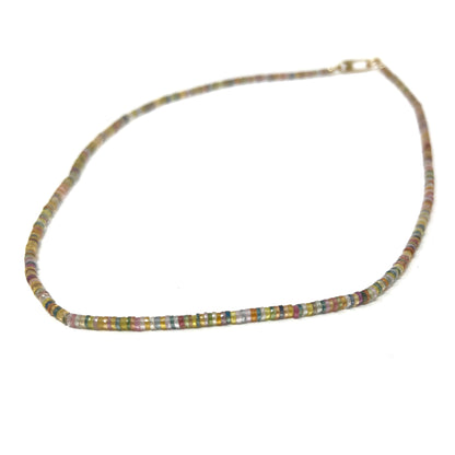 Rainbow Sprinkles Sapphire Candy Necklace