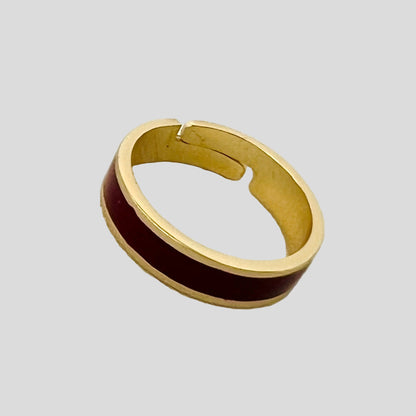 The Mini Enamel Band Ring - Francesca Bianchi Design