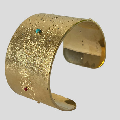 Moonstone Luna Cuff Bracelet -Une À Une by Rachel Guérin