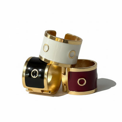 The Enamel Dot Cigar Ring - Francesca Bianchi Design
