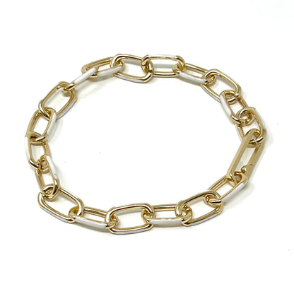The Enamel Paperclip Chain Bracelet