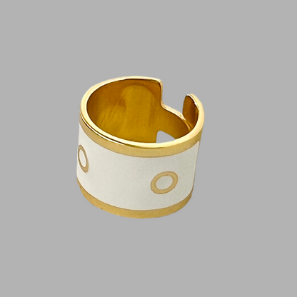 The Enamel Dot Cigar Ring - Francesca Bianchi Design